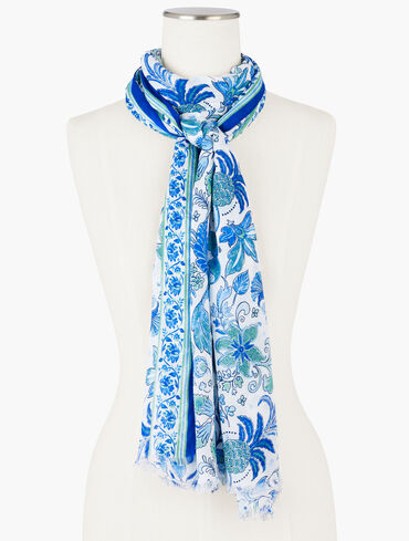 Whimsical Floral Oblong Scarf