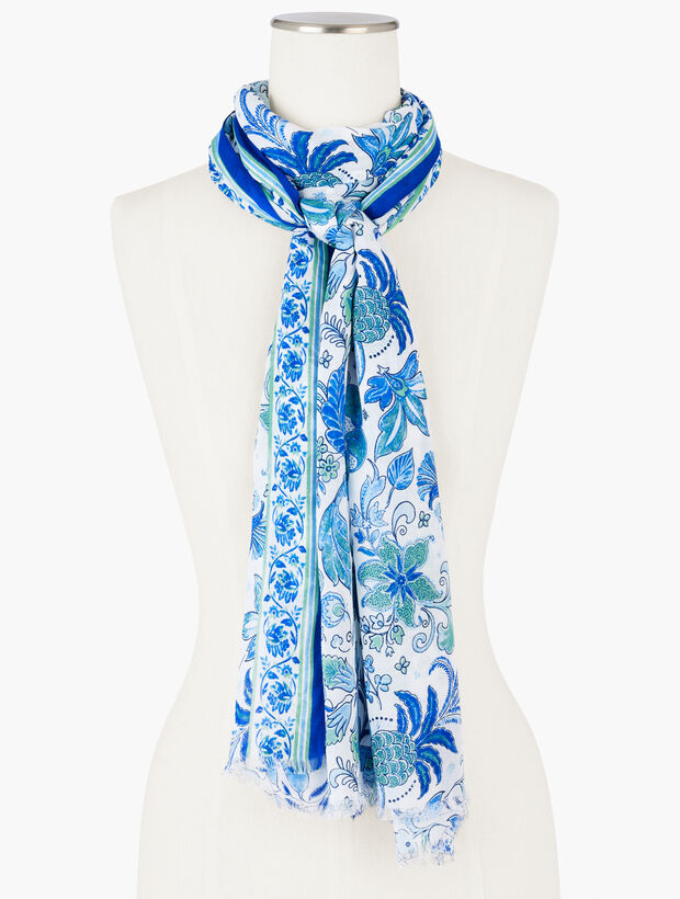 Whimsical Floral Oblong Scarf | Talbots