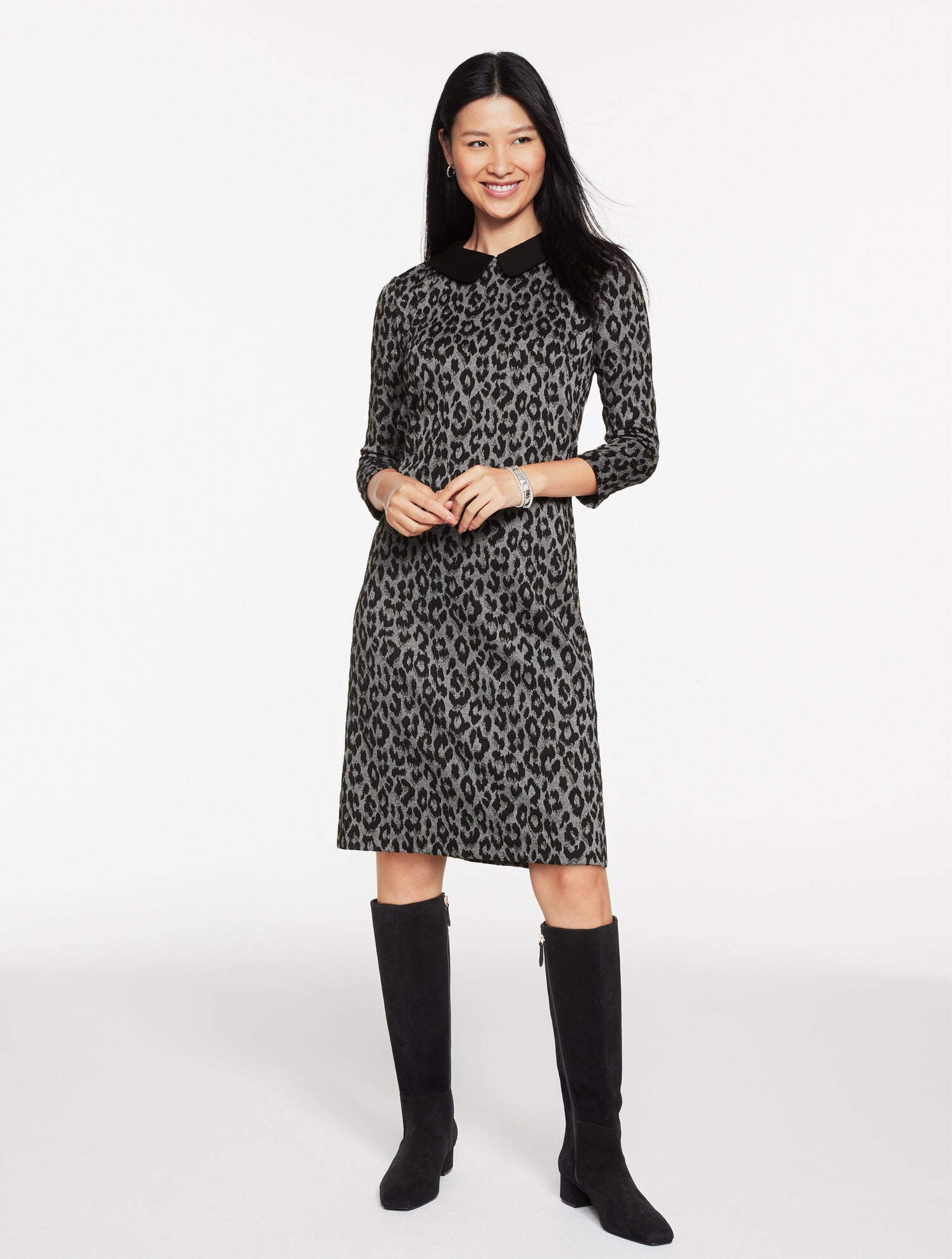 navy blue dress for baby girl How to Style an Animal Print Dress for Winter main image 0