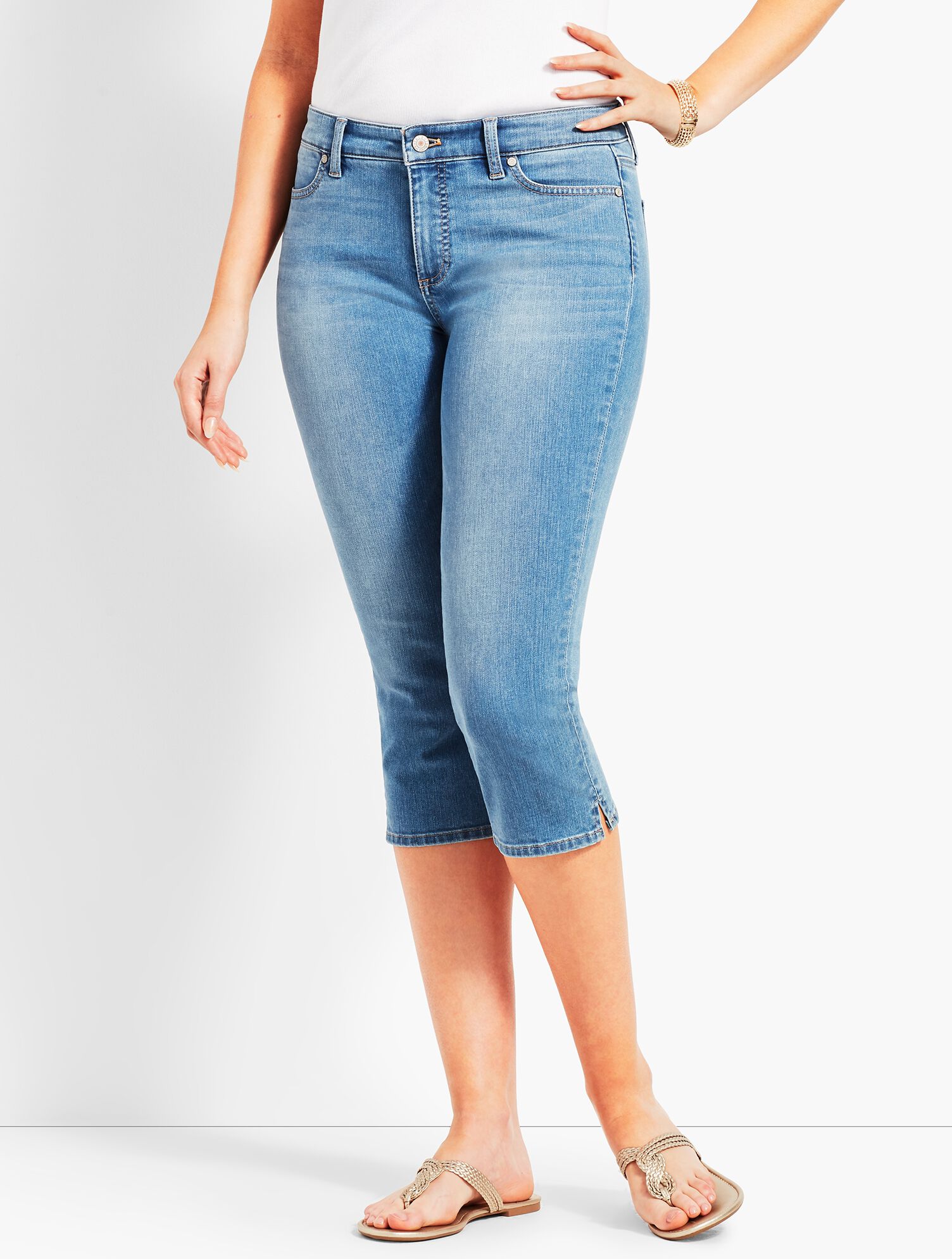Denim Pedal Pusher - Curvy Fit