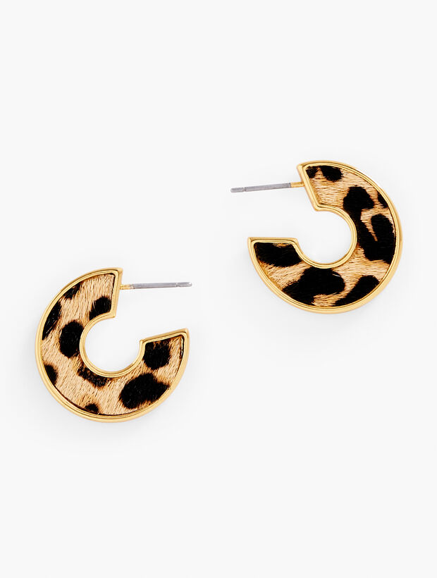 Leopard Hoop Earrings