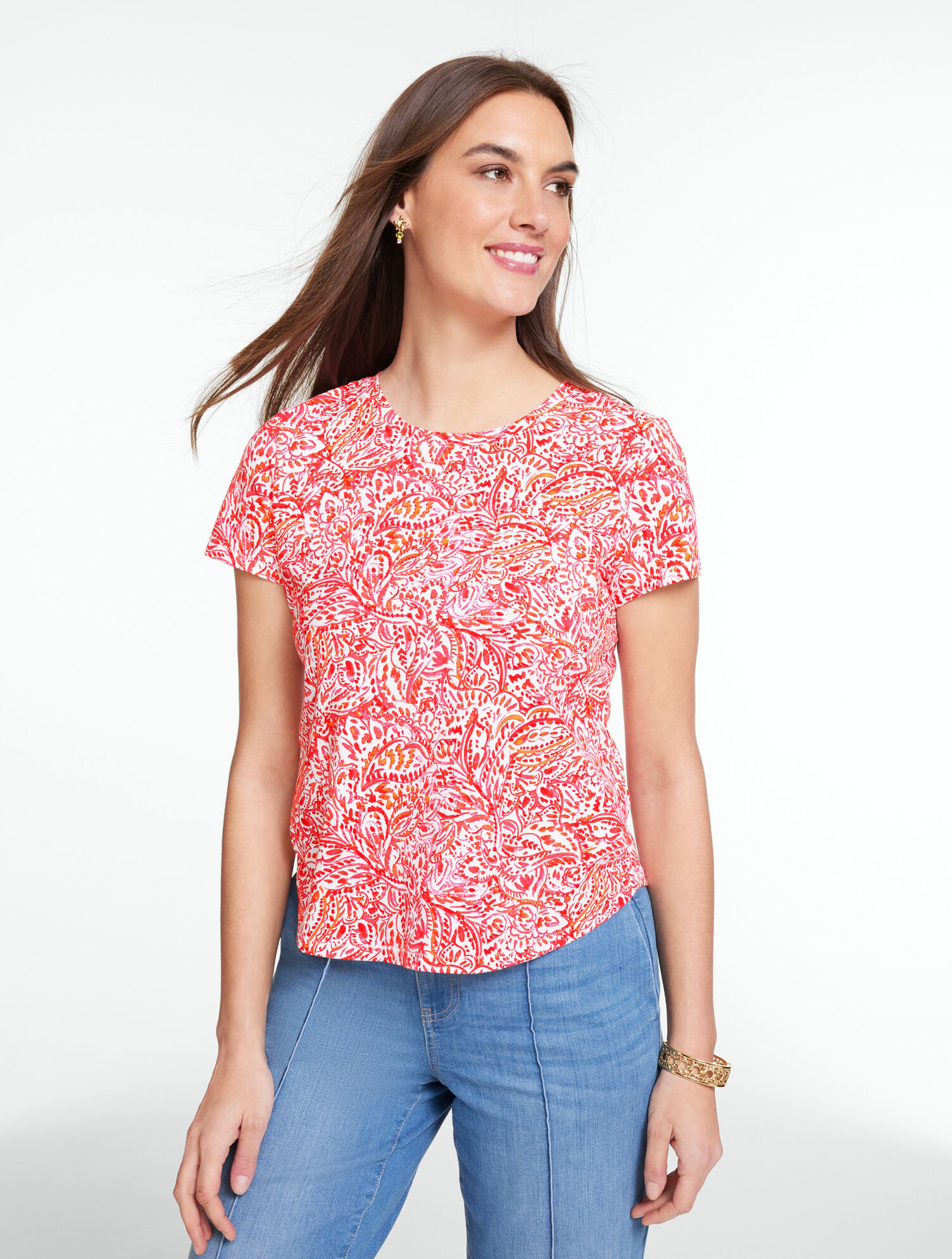 Patch Pocket Short Sleeve Tee - Watercolor Medallion