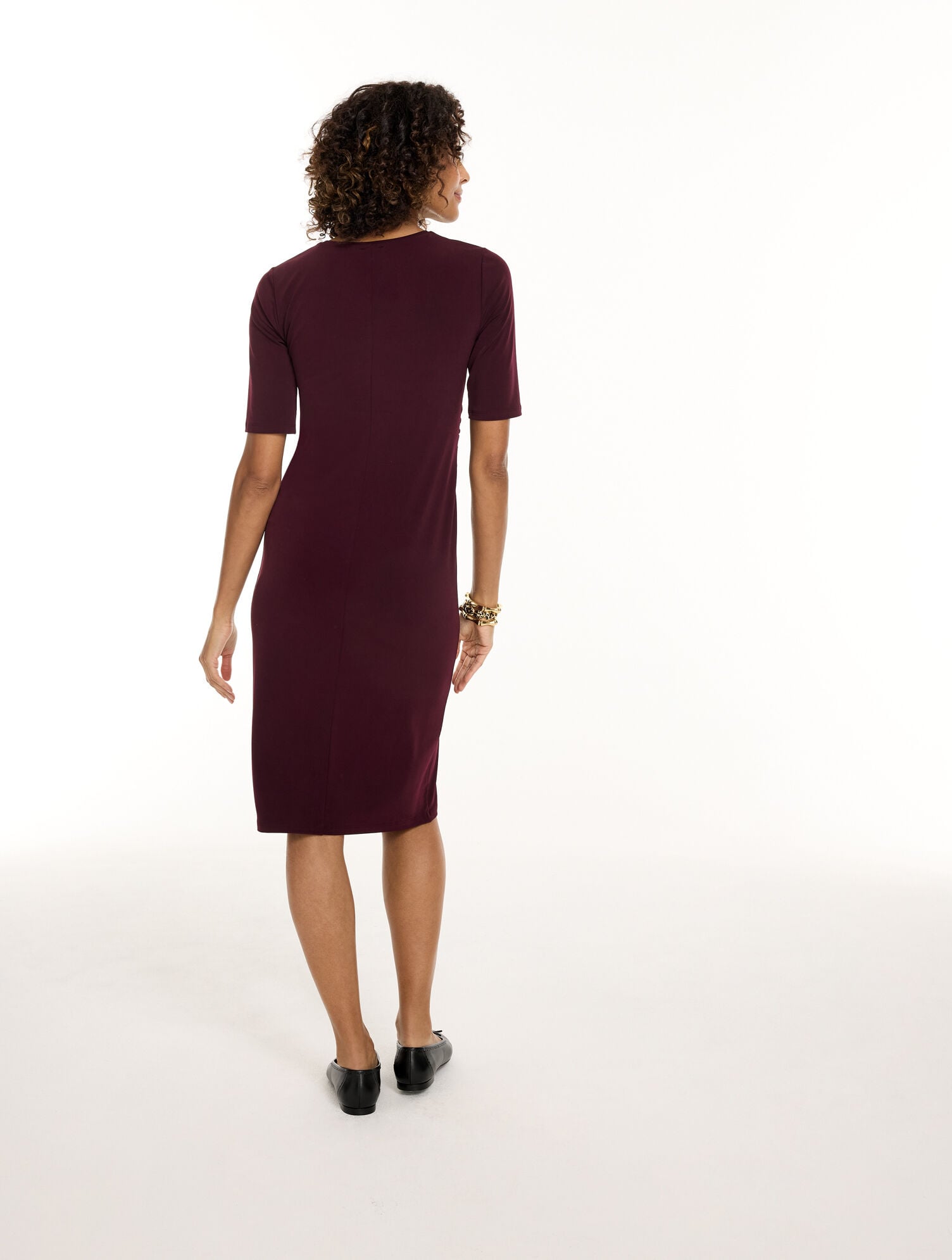 Knit Kit Ruched Midi Dress