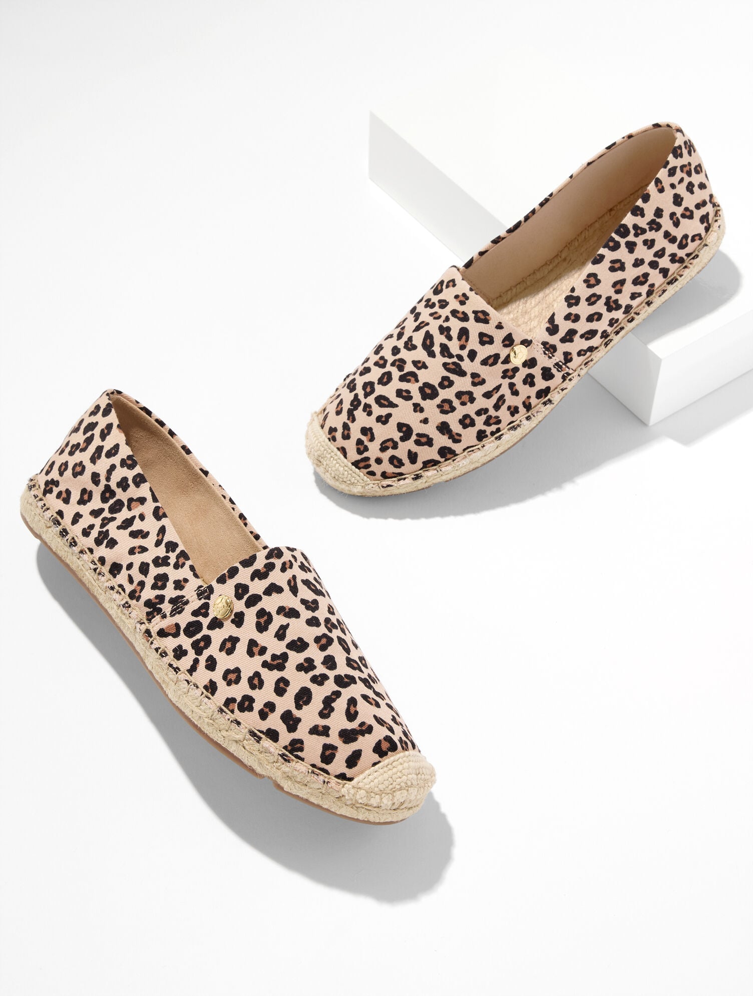 Izzy Twill Espadrille Flats - Tricolor Cheetah