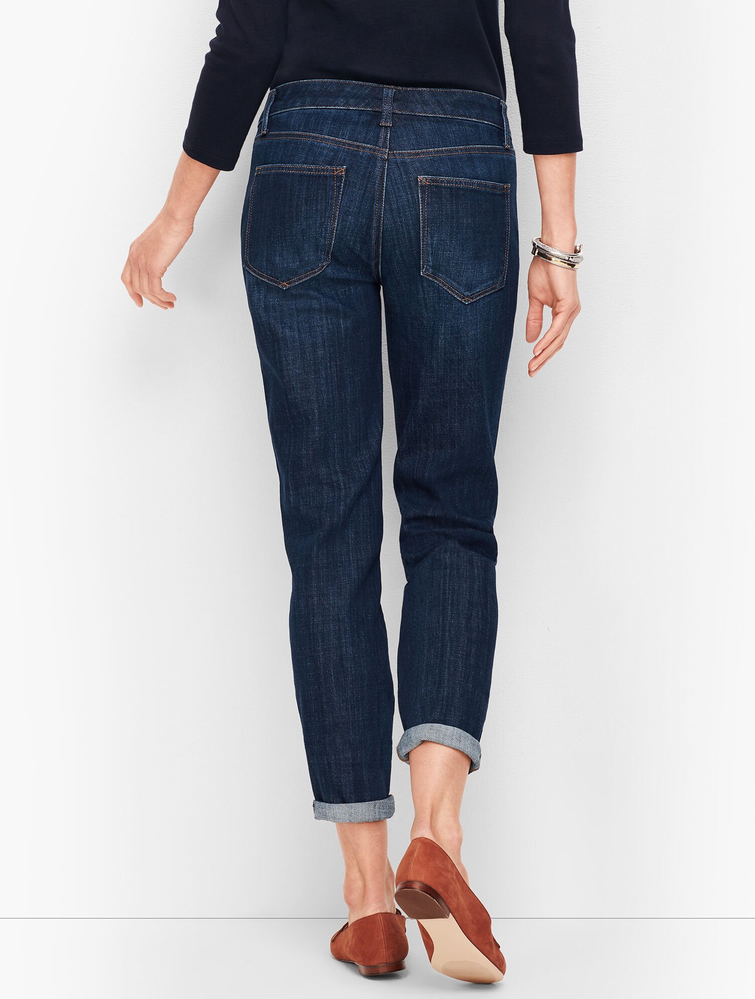 Girlfriend Jeans - Genuine Dark Wash
