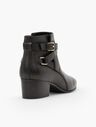 Dakota Block Heel Ankle Boots - Pebble Leather