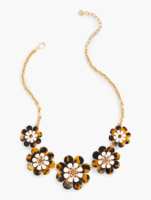 Layered Tortoise Flower Necklace
