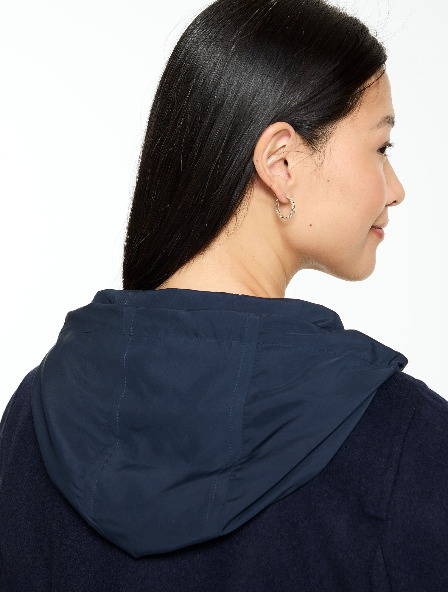 Mixed Media Hooded Jacket