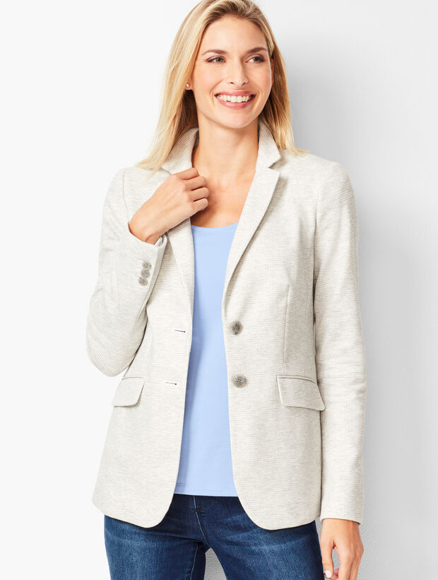 Aberdeen Knit Blazer - Textured Ponte - Solid