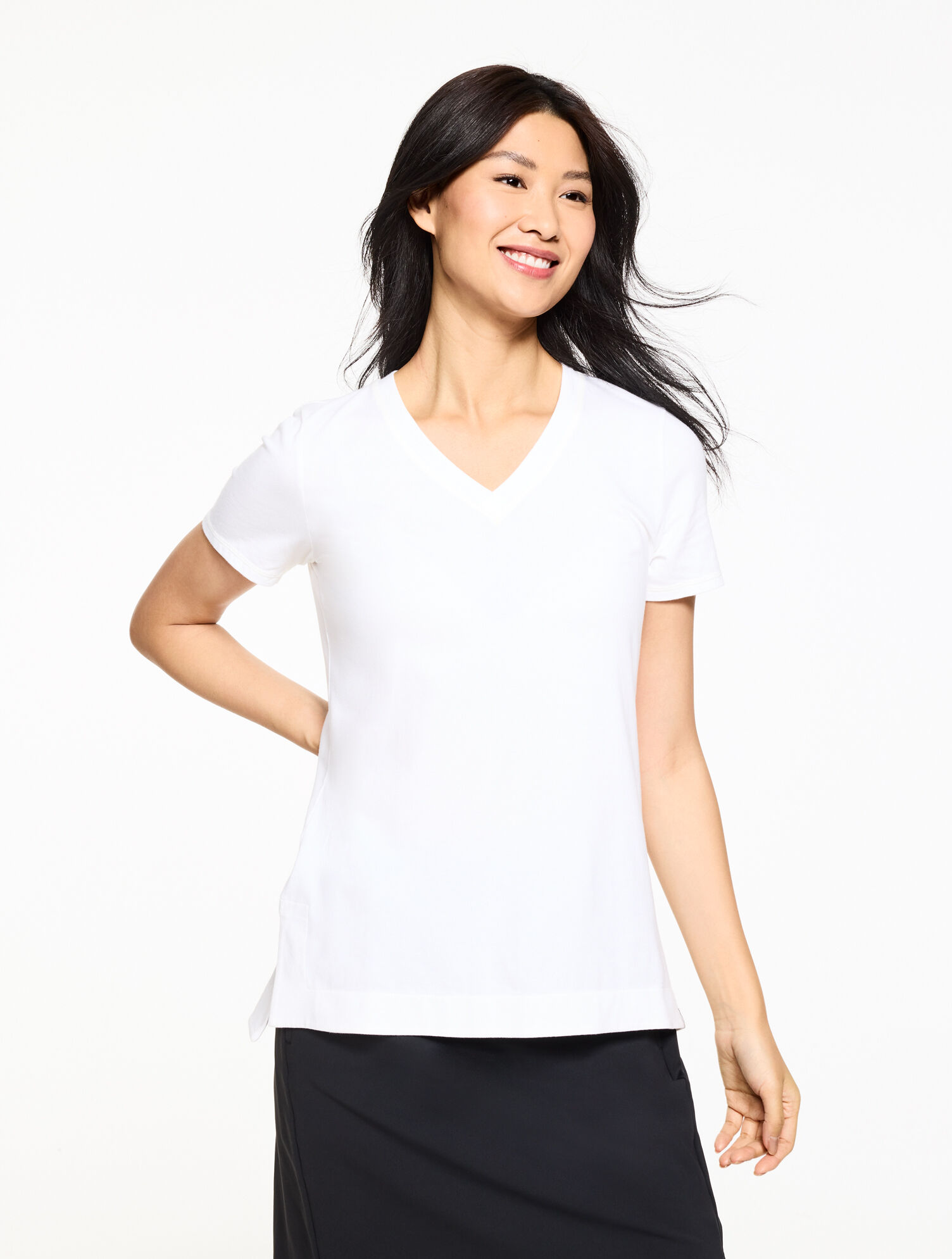 Supersoft Jersey Short Sleeve V-Neck Tee - image 2