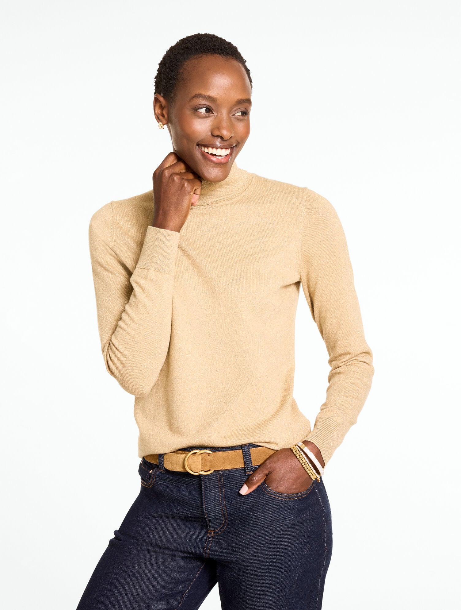 Metallic Perfect Turtleneck