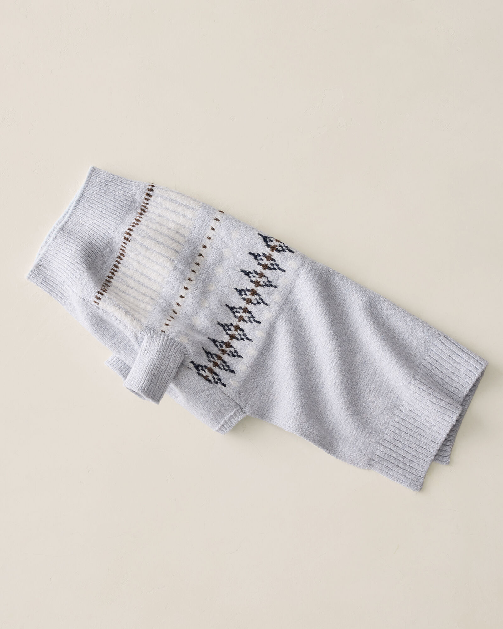 Organic Cotton Blend Fair Isle Dog Sweater