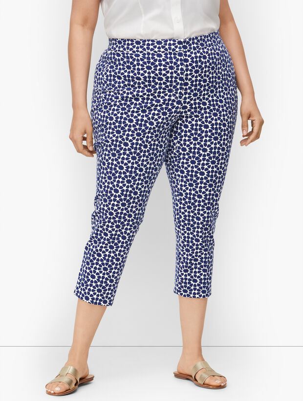 Plus Size Exclusive Talbots Chatham Crop Pants - Star Geo
