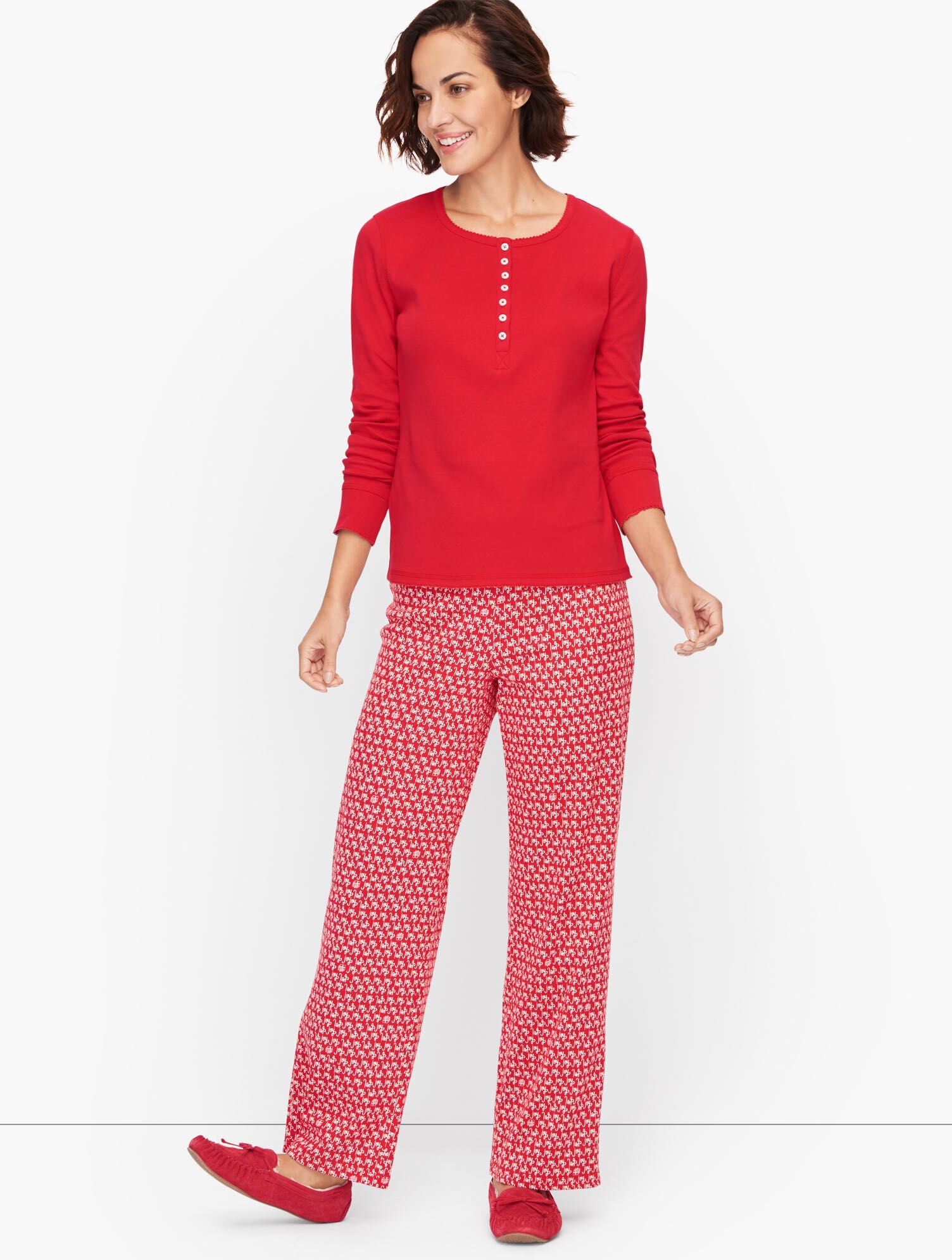 Knit Pajama Set - 'Joy' Print