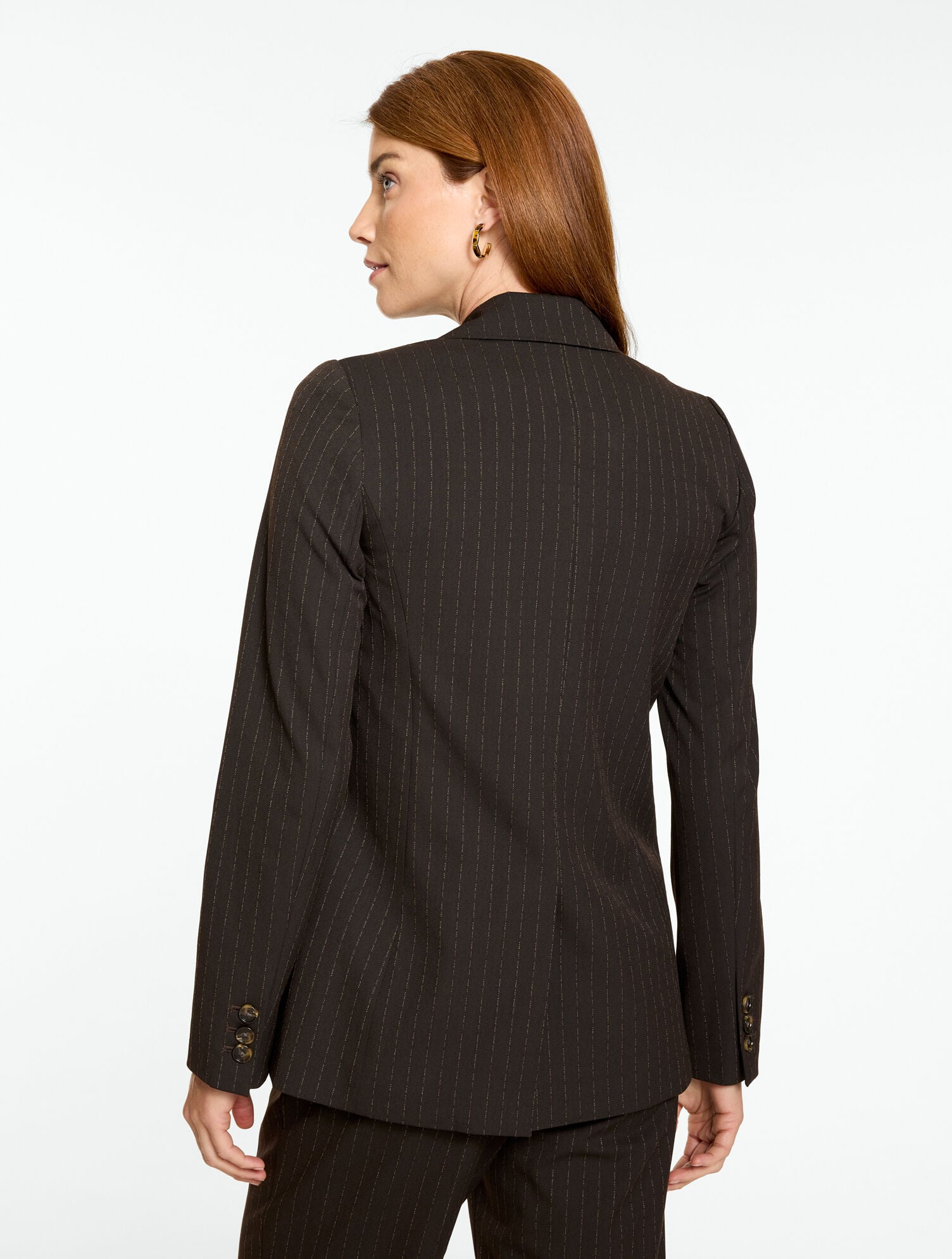 Pickstitch Pinstripe Blazer - thumbnail 3