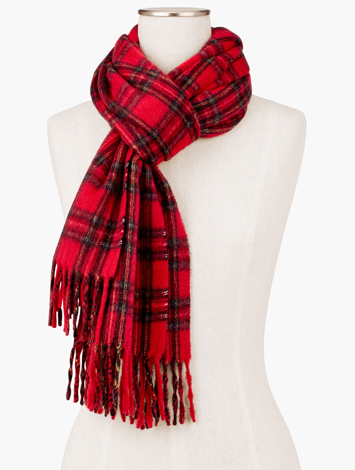 Pure Cashmere Scarf Classic Plaid Talbots