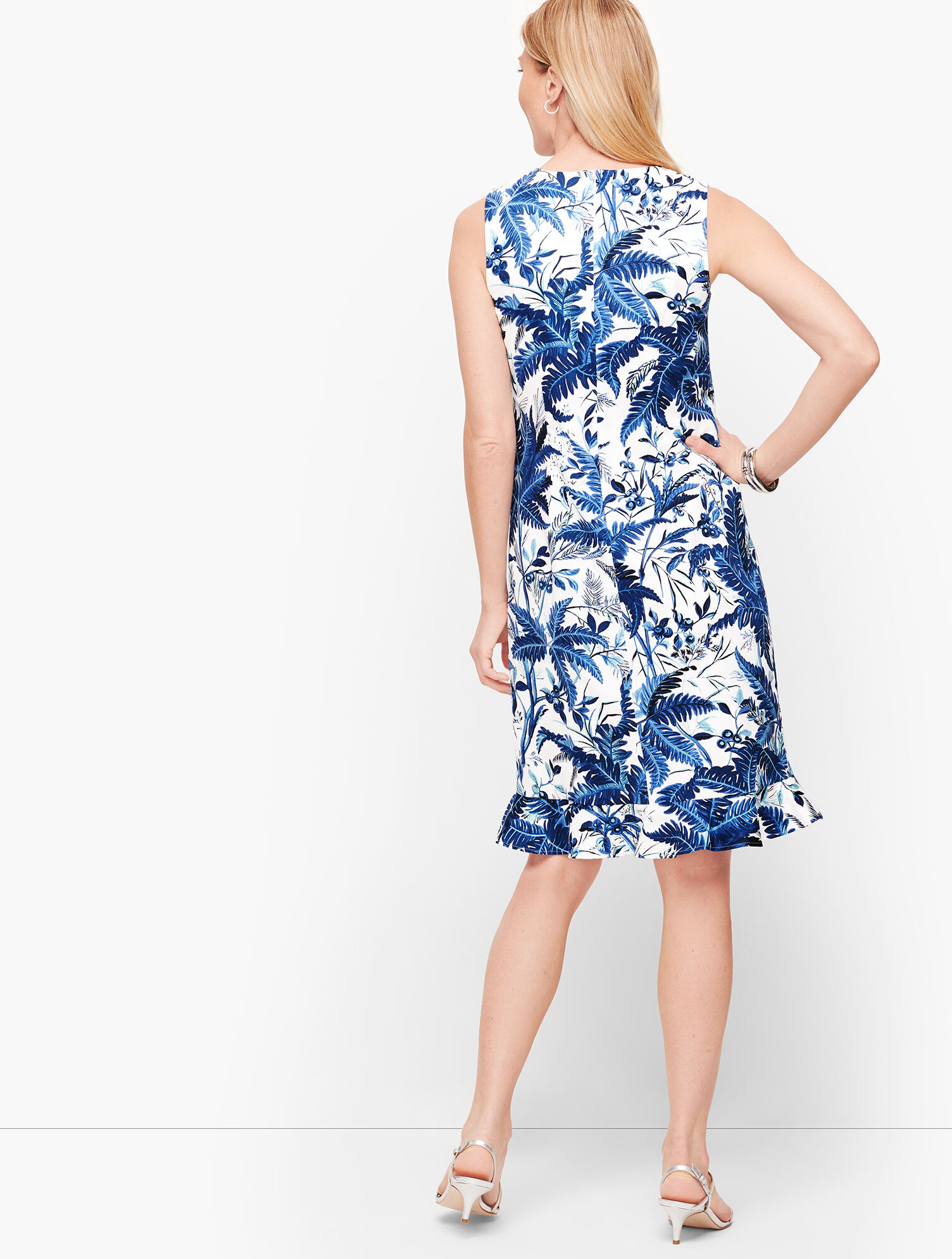 navy blue dress for baby girl 12th Tone - Long-Sleeve Off-Shoulder Floral Midi A-Line Dress main image 1