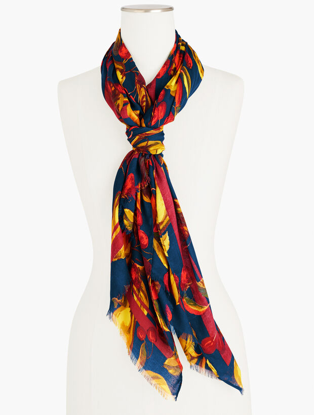 Painted Fruits Oblong Scarf | Talbots