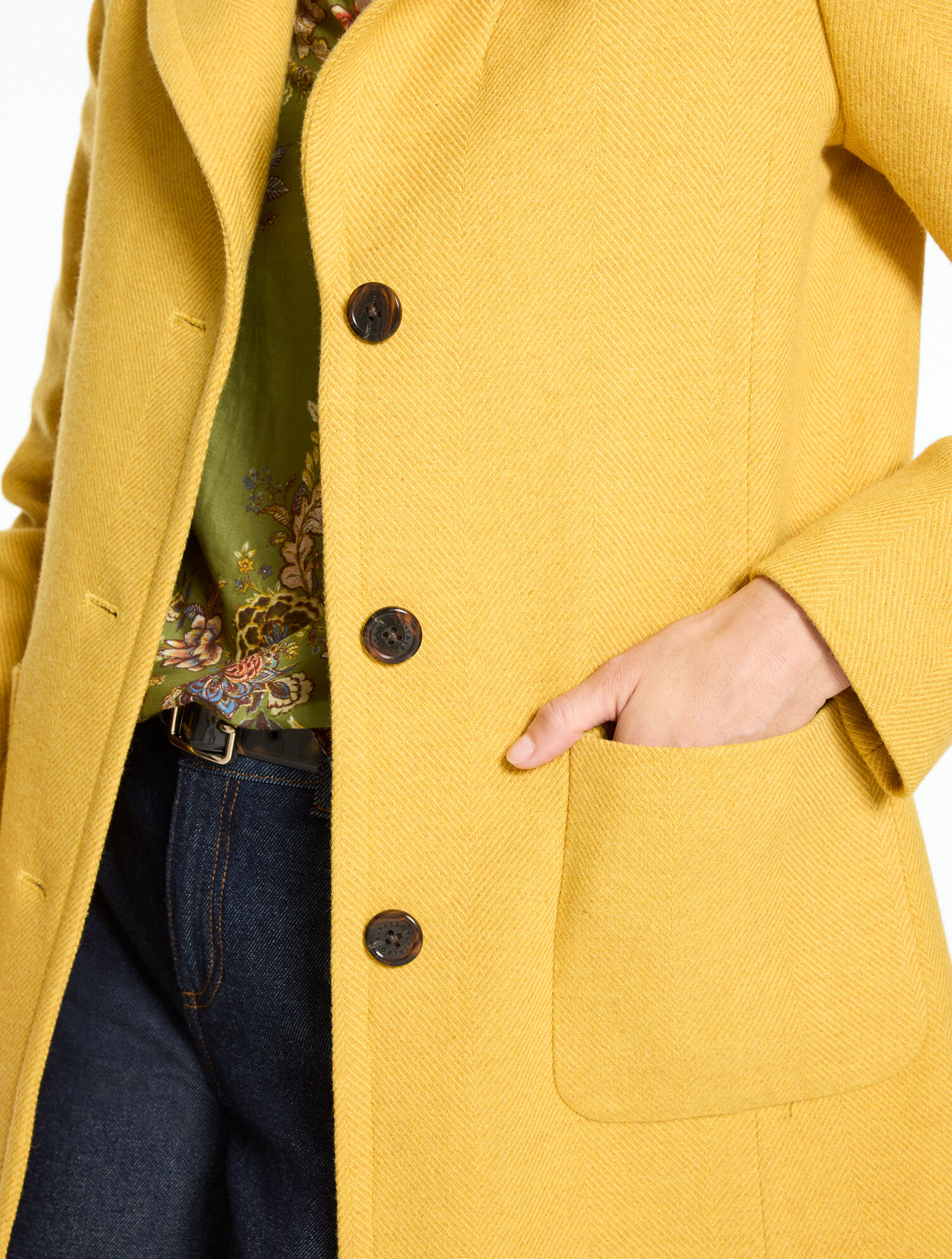 Herringbone Wool Blend Coat | Talbots