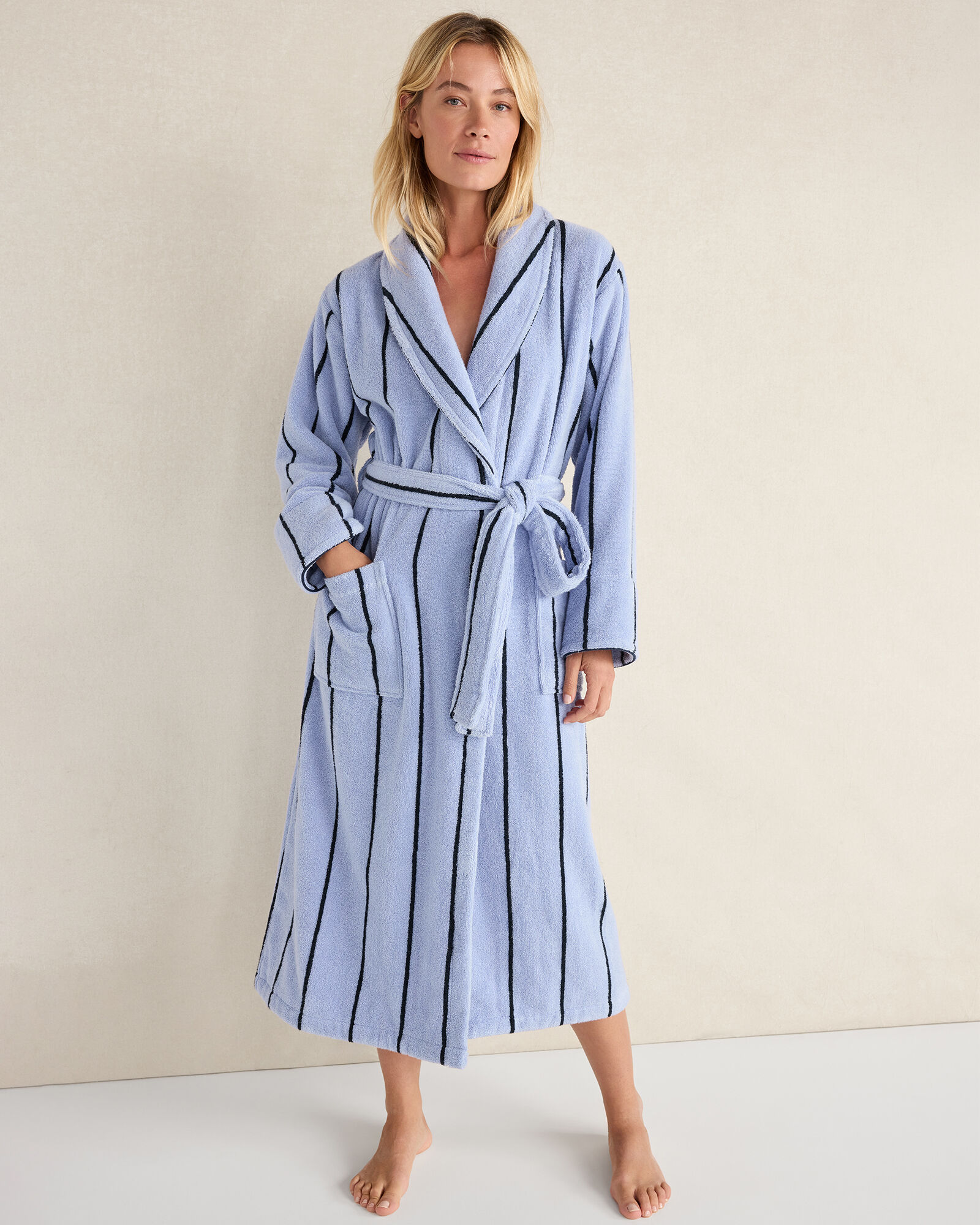 Terry Plush Robe Plush Terry Striped Robe | Haven Well Within