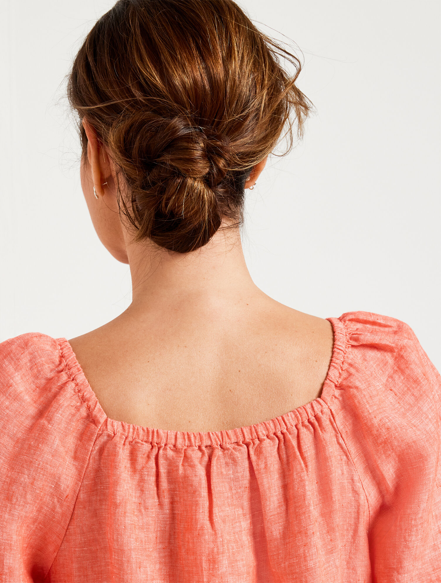 Square Neck Linen Top - Cross Dyed | Talbots