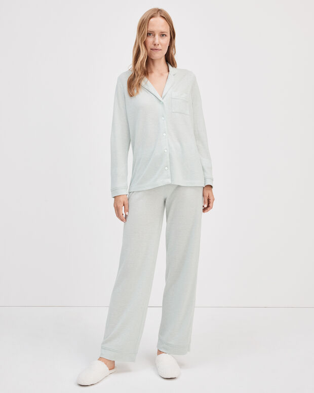 Marled Knit Pajama Shirt