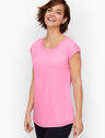 Ruched Cap Sleeve Tee