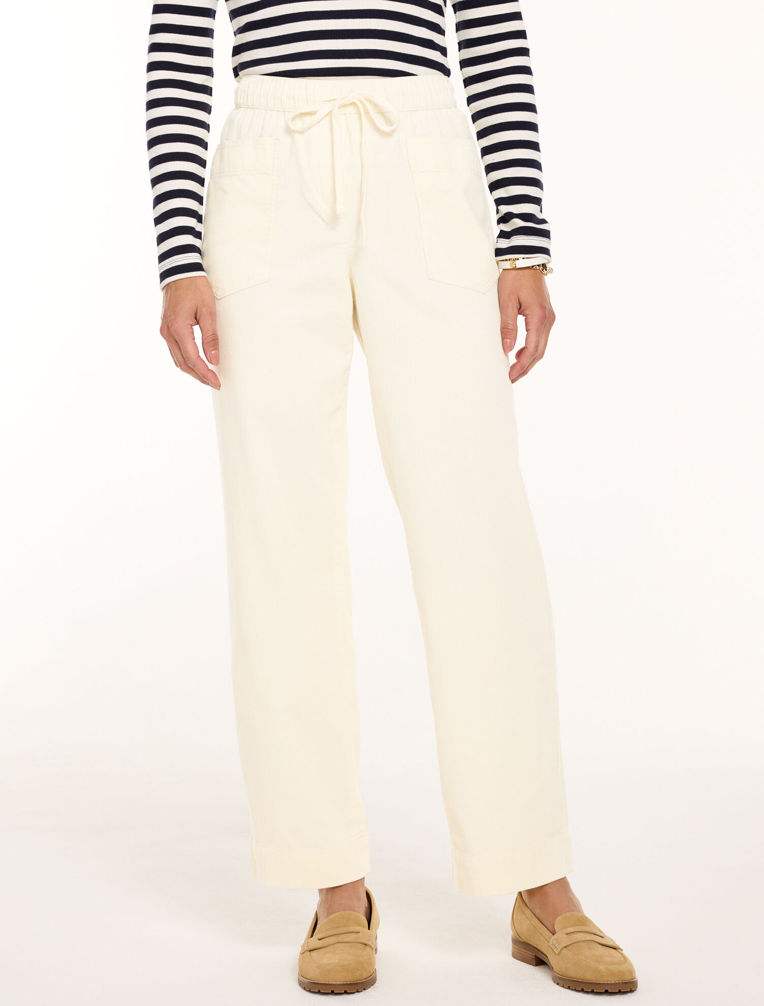 Corduroy Straight Leg Pull-on Pants