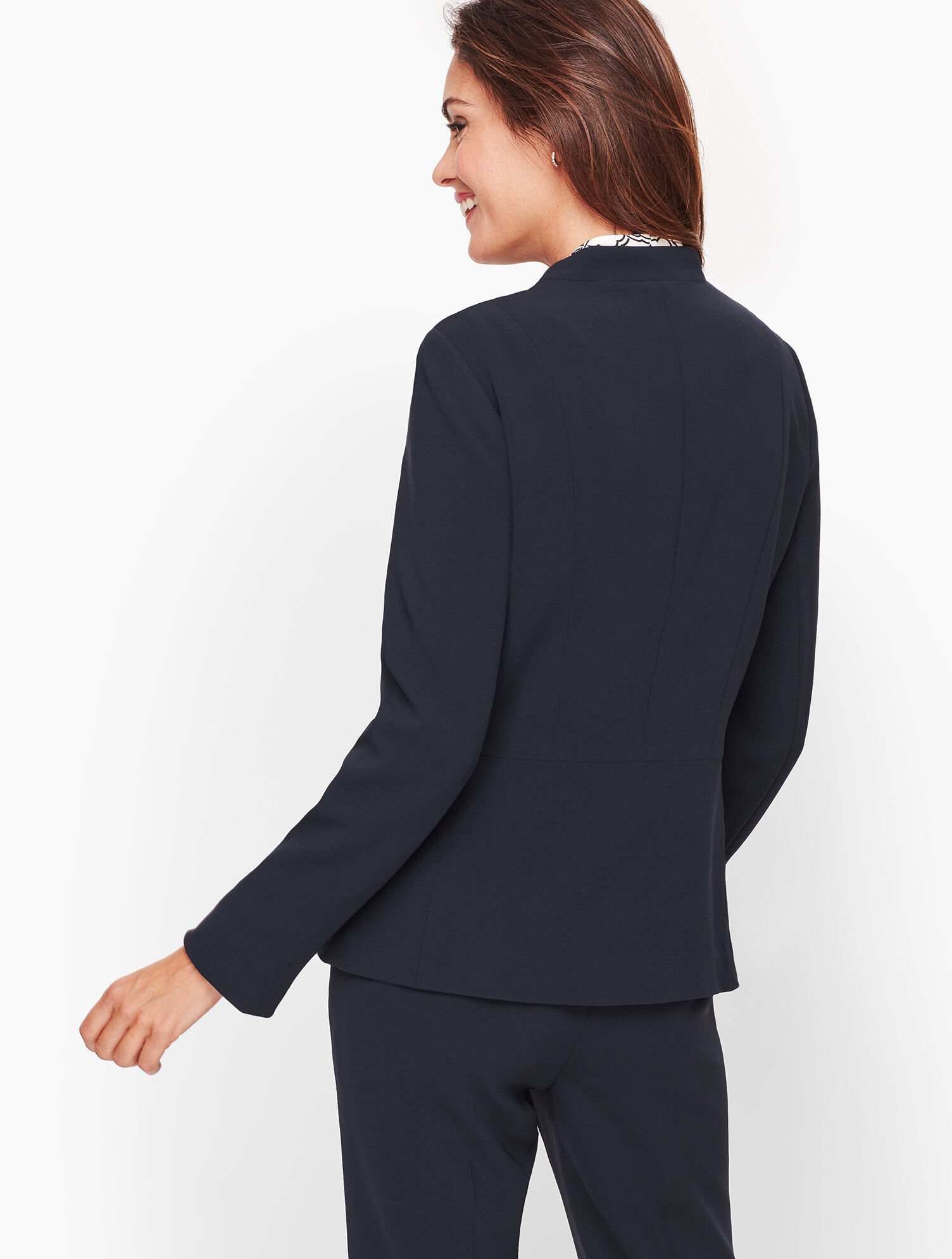 Easy Travel Stand Collar Blazer