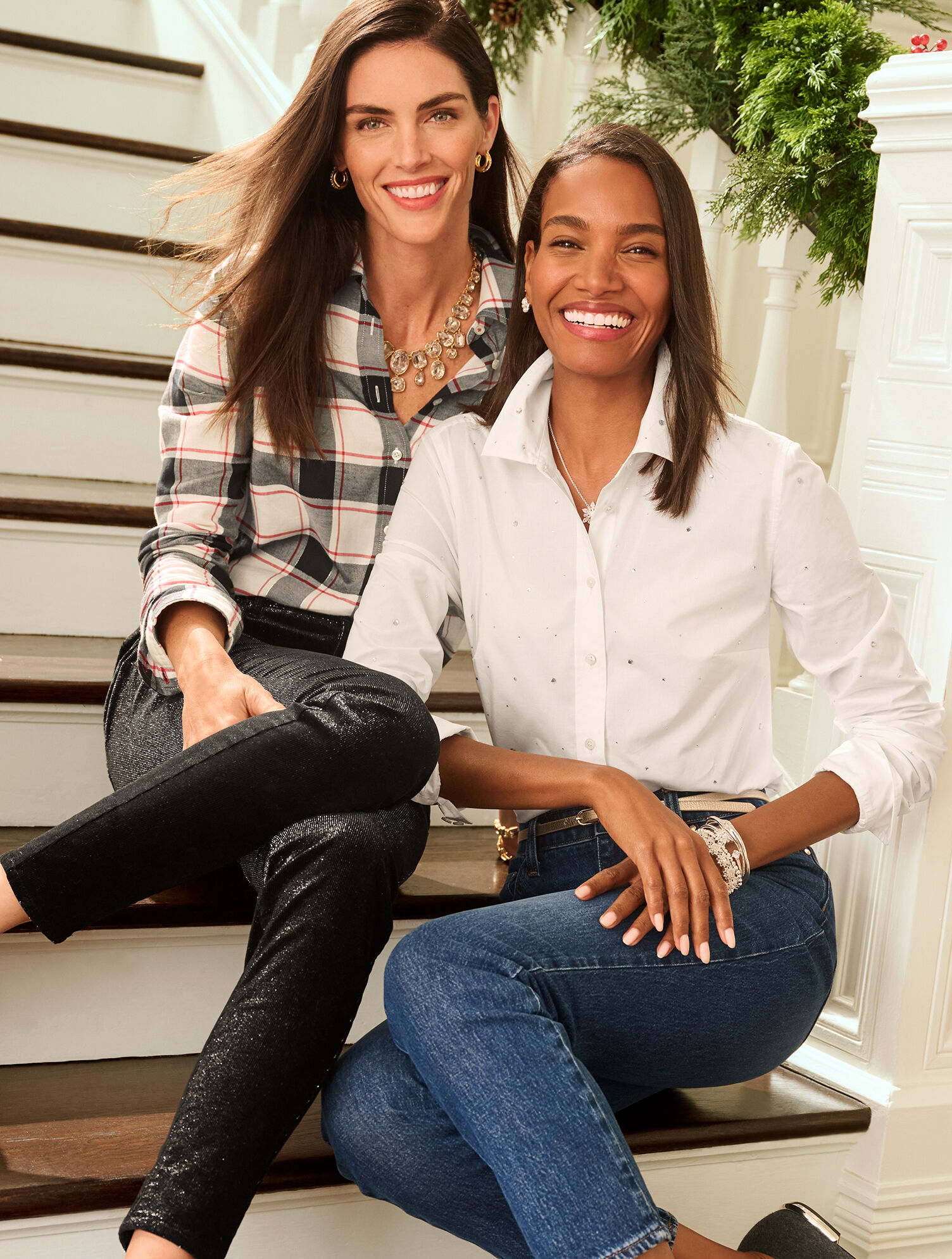 Modern Classic Rhinestone Embellished Shirt | Talbots