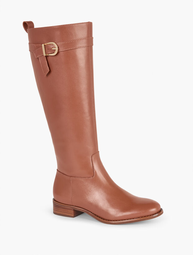 Tish Tie Leather Riding Boots
