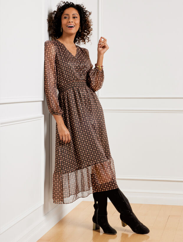 Fit &amp; Flare Midi Dress - Dainty Medallion