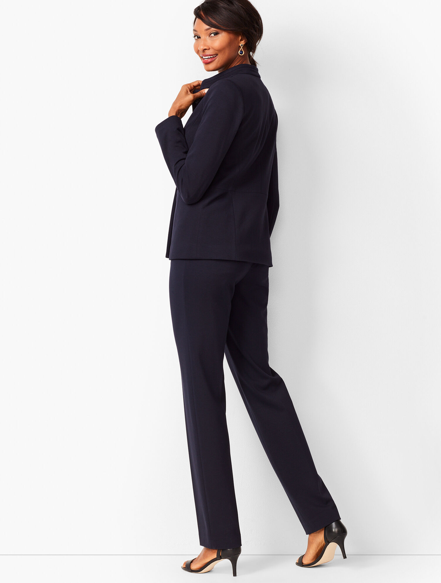 Italian Luxe Knit Four-Button Jacket | Talbots