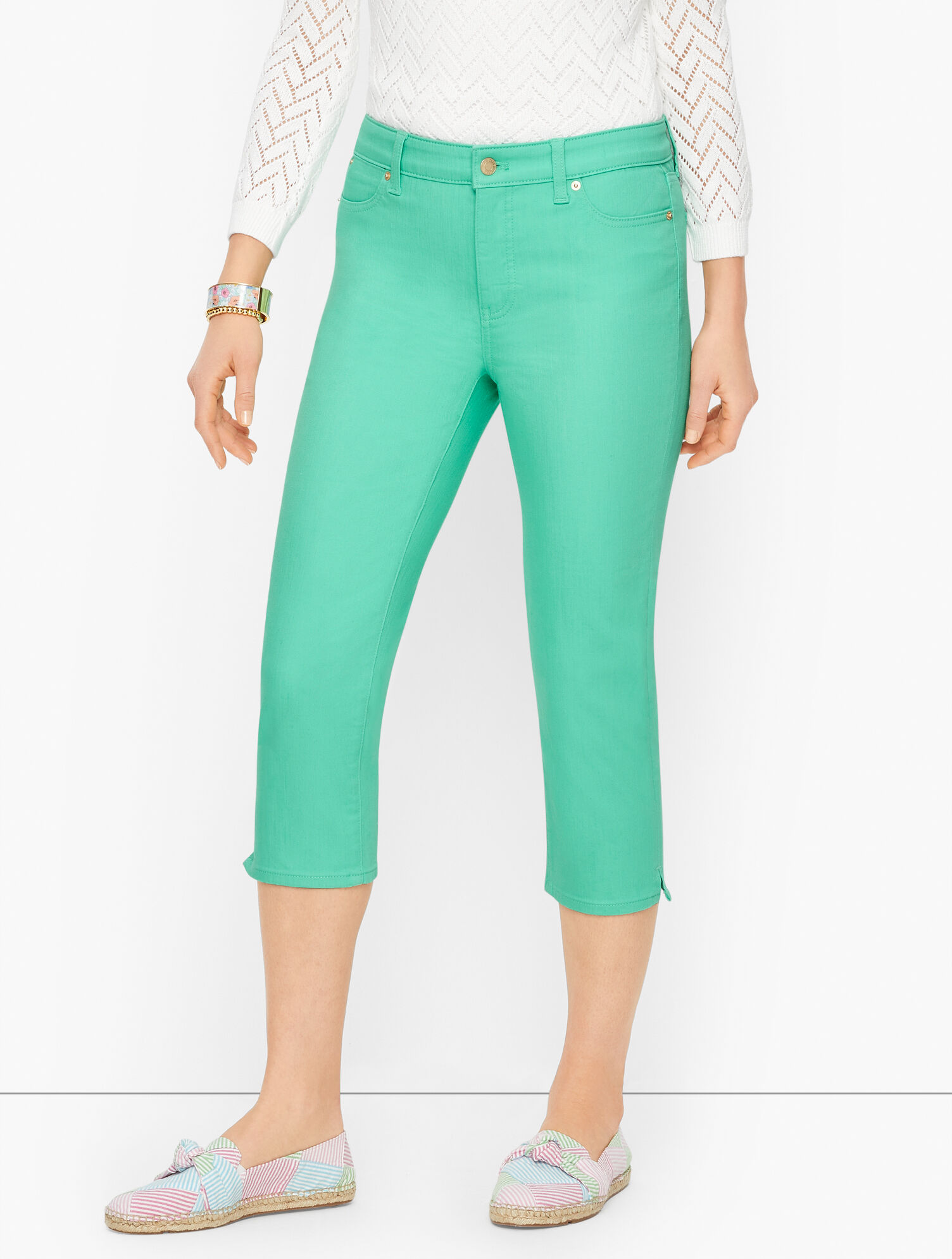 Pedal Pusher Jeans Solid Talbots