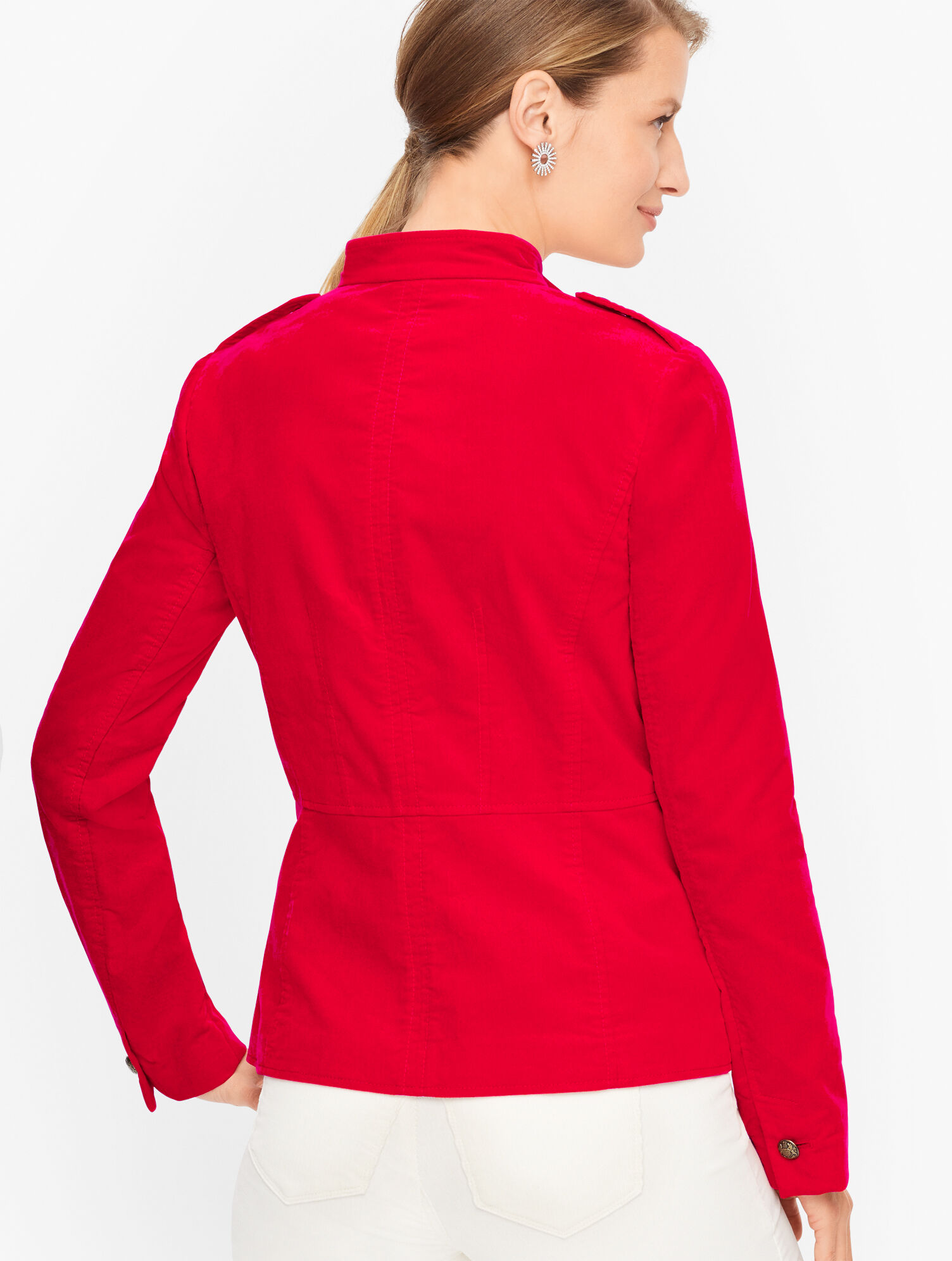 Velveteen Band Collar Jacket Talbots