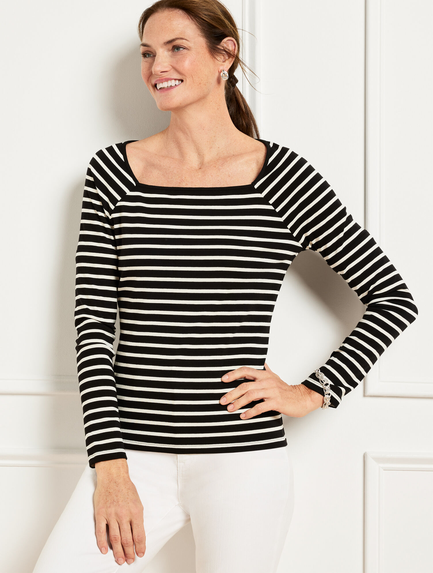 Square Neck Raglan Tee - image 1