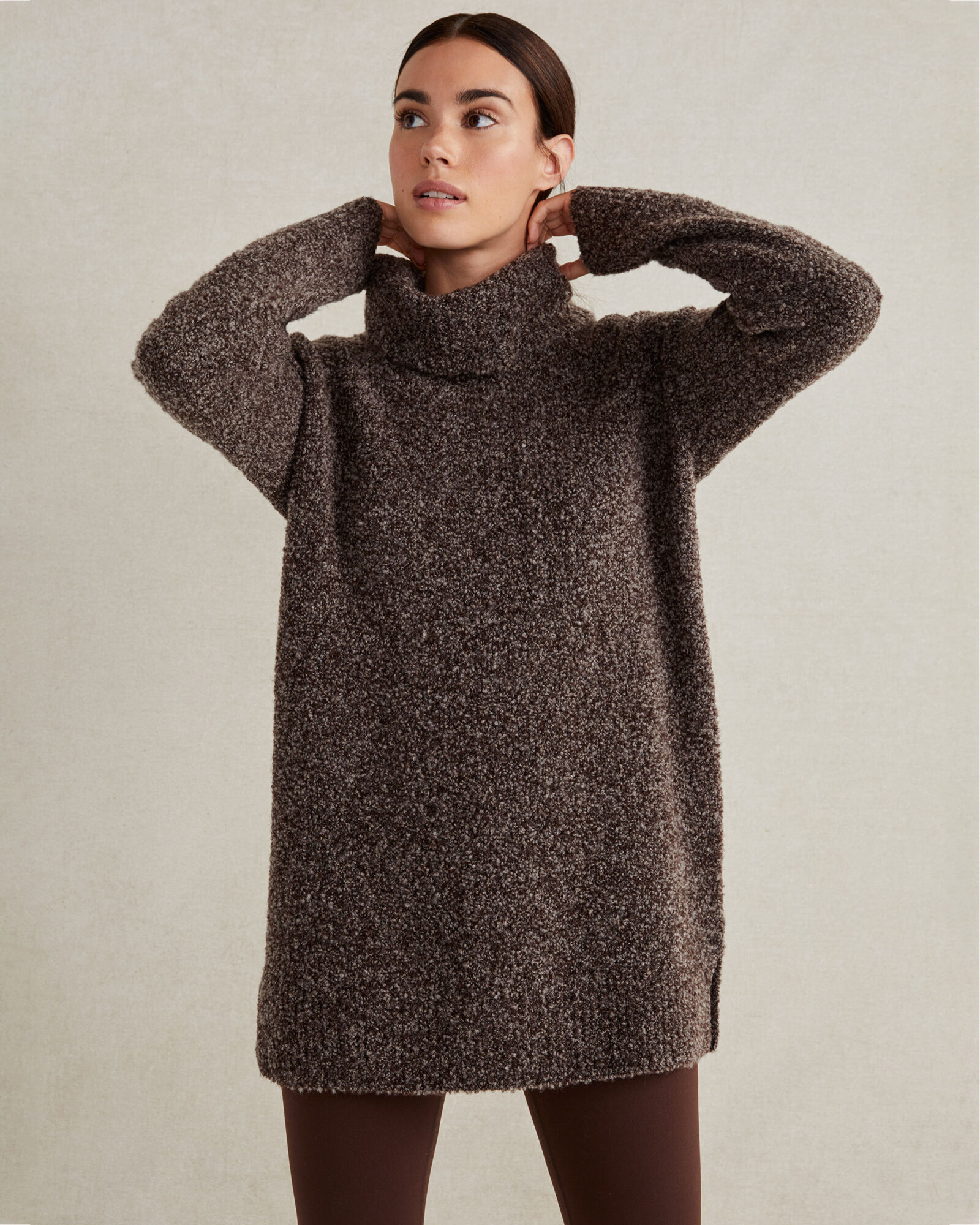 Merino Boucl&eacute; Turtleneck Sweater
