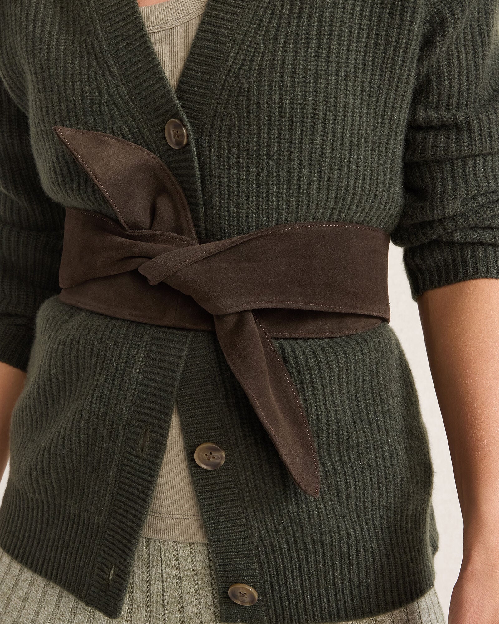 Italian Suede Tie Belt - thumbnail 3