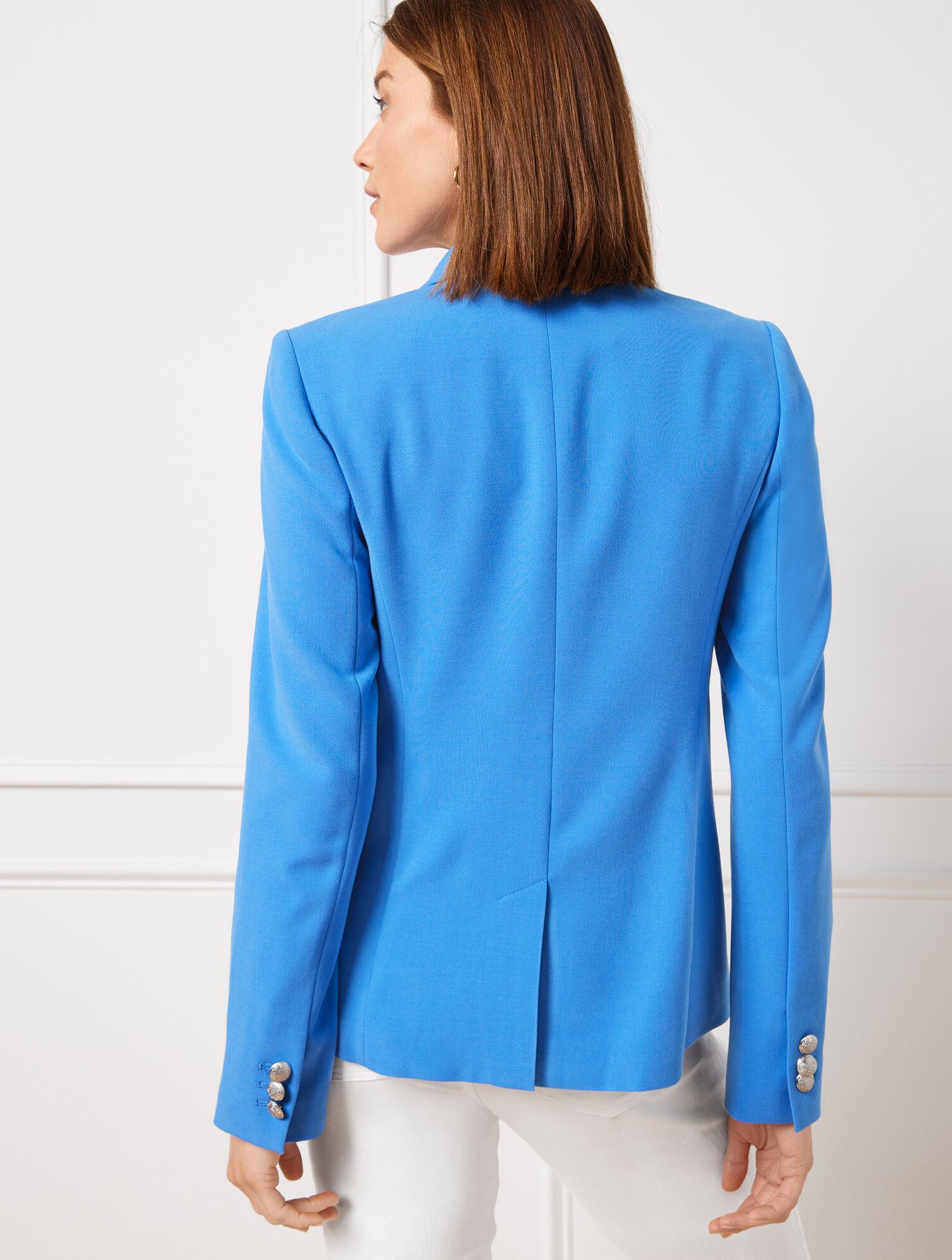 Tailored Stretch Double Breasted Blazer