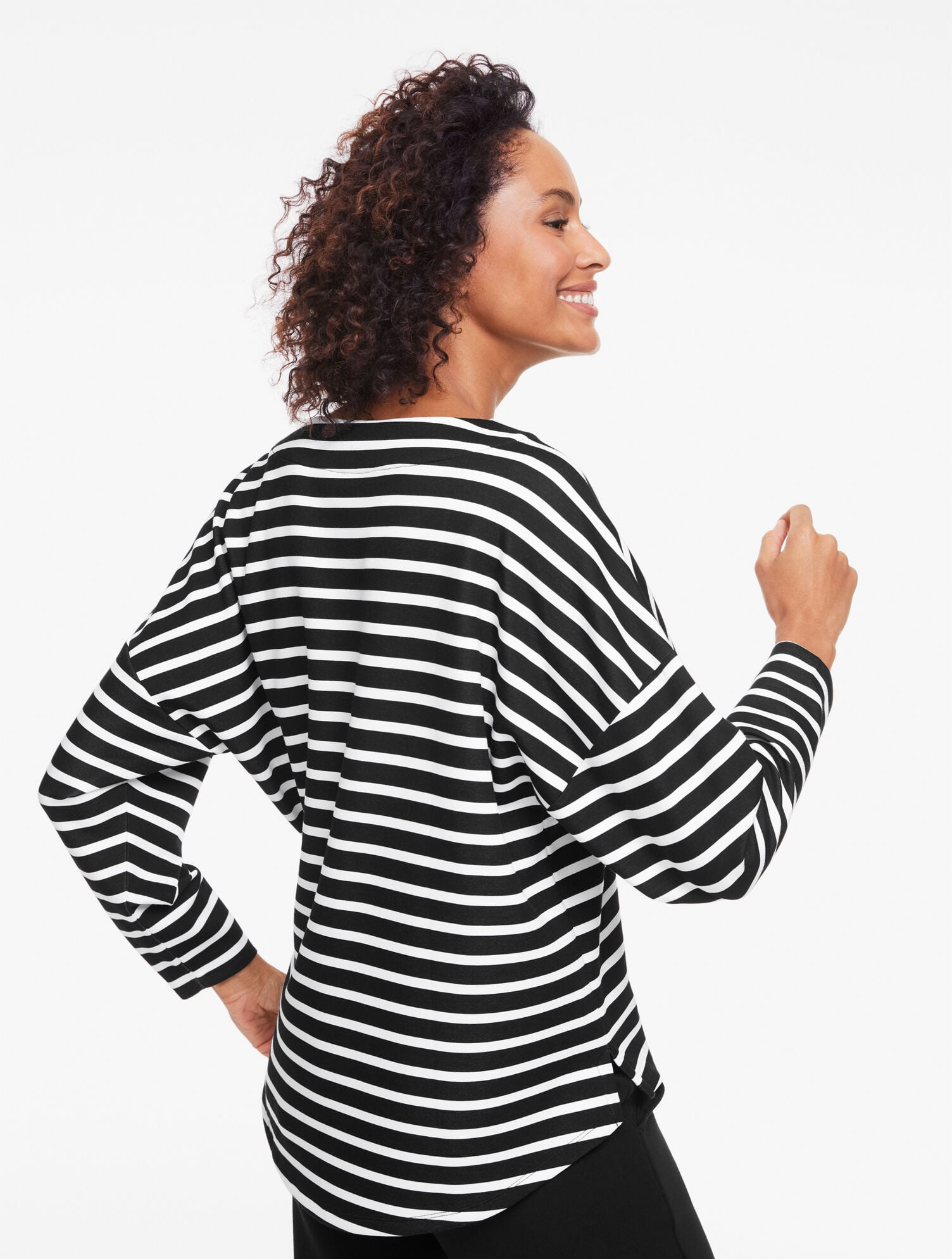 AirKnit Stretch Crewneck Pullover - Crocus Stripe