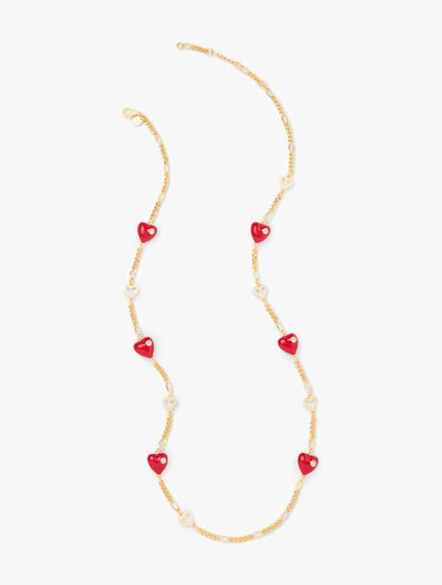 Enamel Hearts Necklace