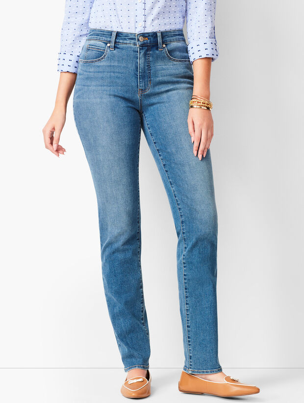 High-Waist Straight-Leg Jeans - Curvy Fit - Aurora Wash