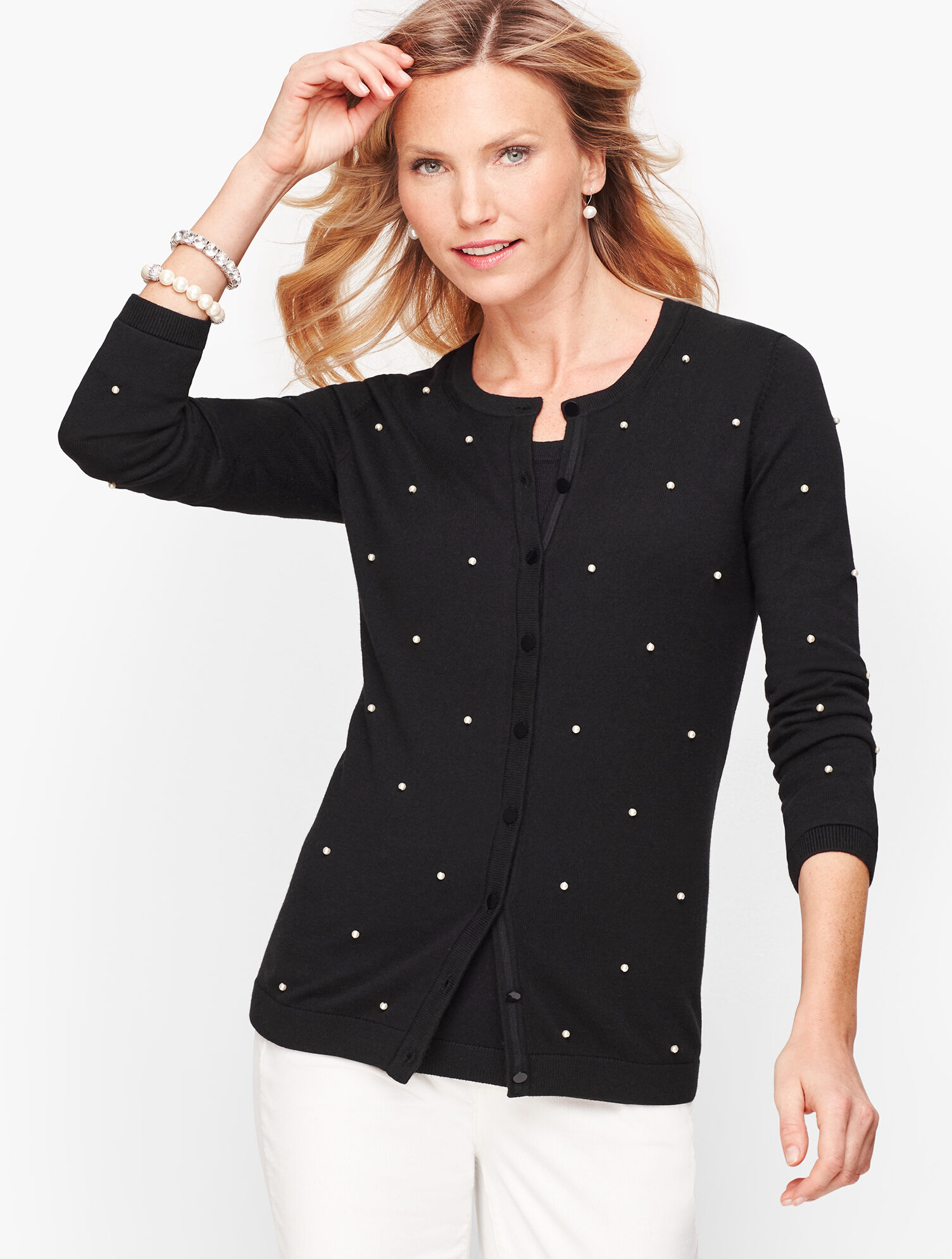 Charming Cardigan - Pearl Embellished 