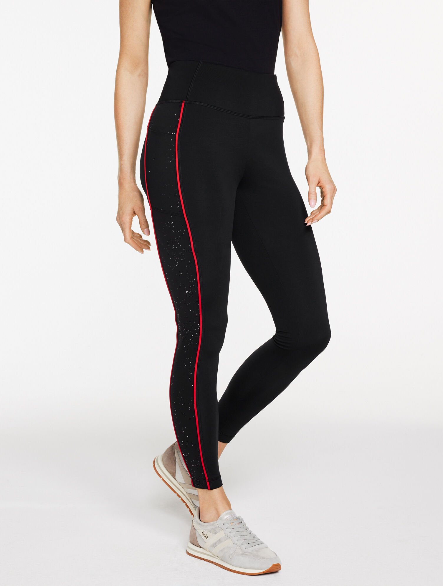 Luxe Fleeceback Leggings - Gleaming Dots