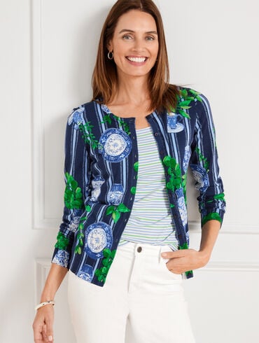 Charming Cardigan - Pottery Floral