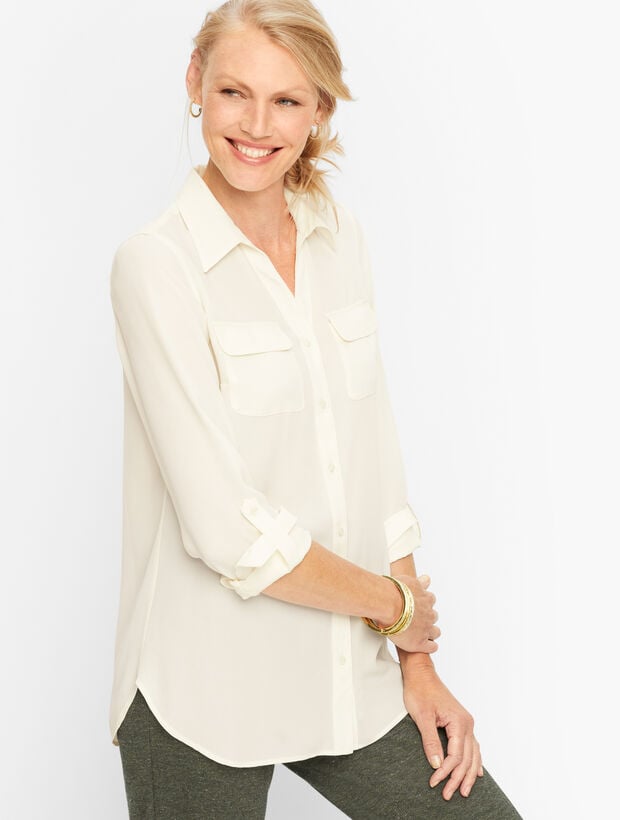 Button Front Shirt Talbots