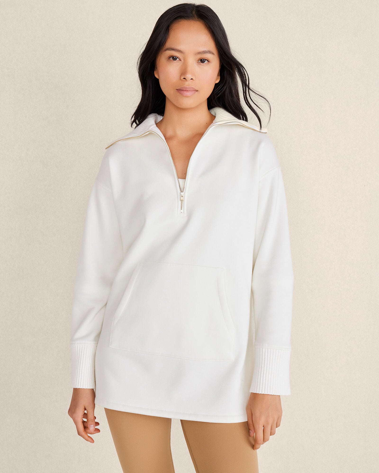 Cozy Fleece Half-Zip Tunic