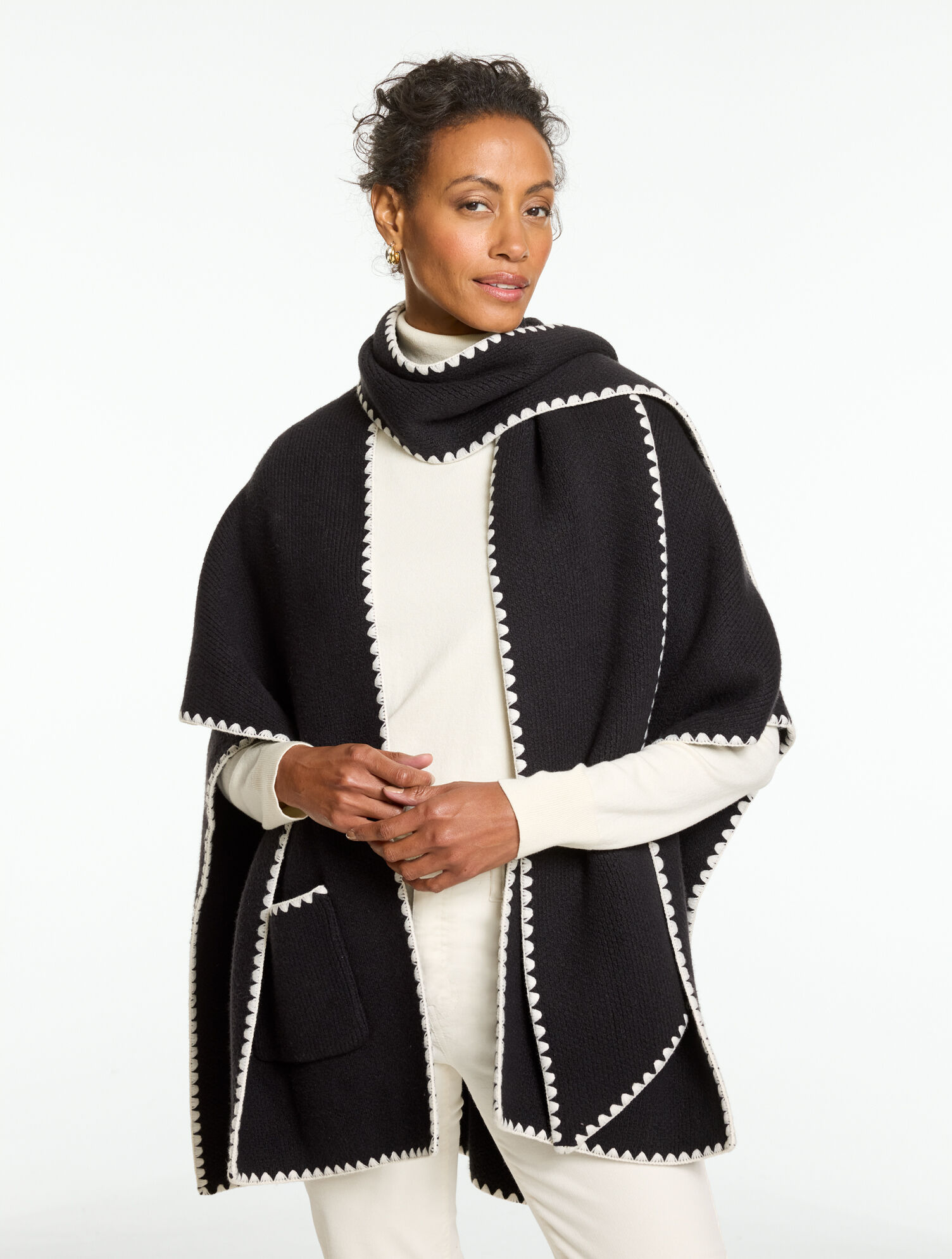 Knit Scarf Ruana