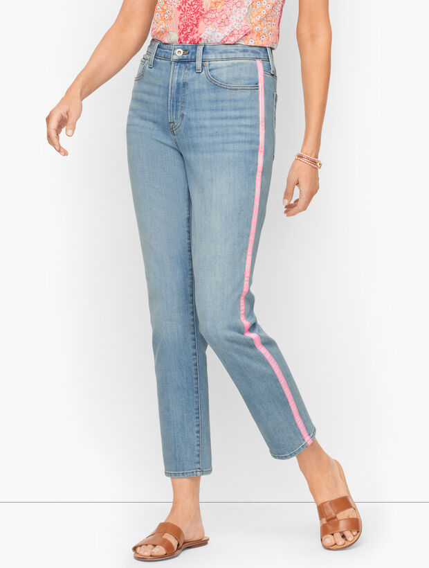 Modern Ankle Jeans - Embellished Amalfi Wash