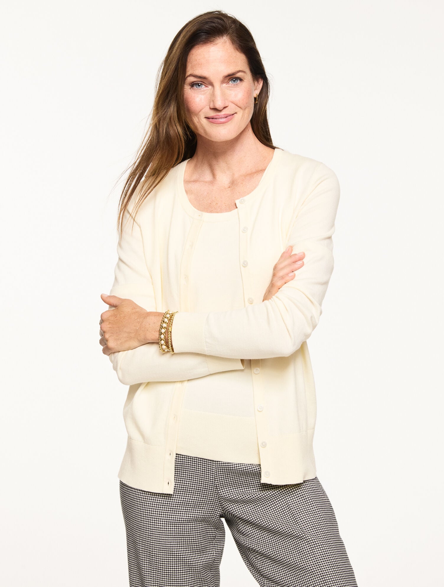 Cardigan Talbots Lavande Boutonné - Taille M - Très Bon état